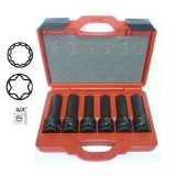 Trusa cu tubulare stelate si Torx de impact 3/4, Toolhub