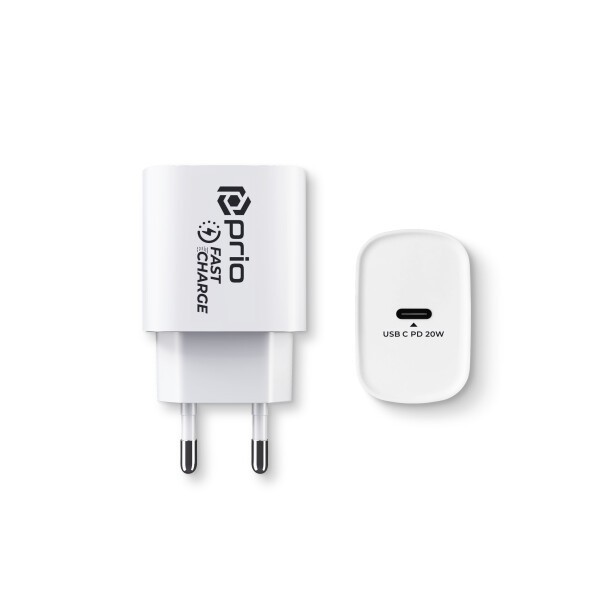 Incarcator Retea Prio 20W Cu USB C Alb