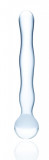 Dildo Round Tip, Sticla Premium, Transparent, 17 cm, Passion Labs, Glass Series