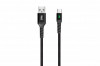 Cablu de date si incarcare USB Type C 1m Well indicator incarcare 3A negru