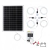 Sistem de iluminat solar 50&nbsp;W cu 4 becuri