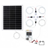 Sistem de iluminat solar 50&nbsp;W cu 4 becuri