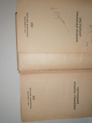 LOT 2 DICTIONAR FRANCEZ ROMAN / ROMAN FRANCEZ foto