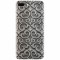 Husa silicon pentru Apple Iphone 7 Plus, Baroque Silver Pattern