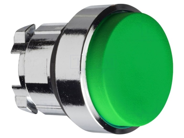 Comutator apăsare 22mm verde