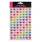 Autocolante Decorative, Set 84 Bucăți, Inimi, Multicolor, Oem