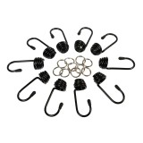 Set carlige si cleme fixare metal 10buc pt cordon cauciucat &Oslash;10mm Garage AutoRide