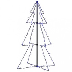 Brad de Craciun conic 160 LED-uri, 78x120 cm, interior/exterior foto