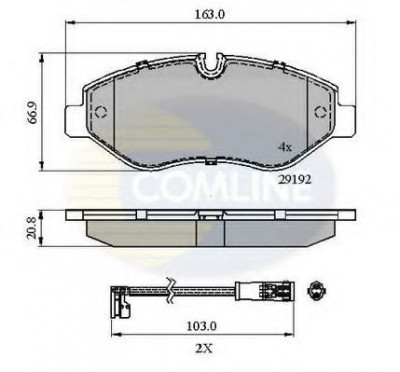 Set placute frana,frana disc MERCEDES VIANO (W639) (2003 - 2016) COMLINE CBP21555 foto