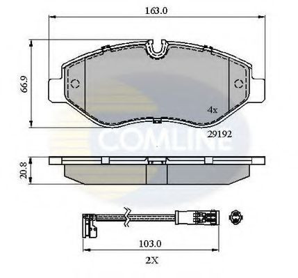 Set placute frana,frana disc MERCEDES VIANO (W639) (2003 - 2016) COMLINE CBP21555