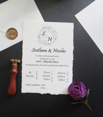 Invitatie nunta carton OPIS070 foto