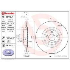 Set discuri frana Audi: A4 B8 (8k2), A5 (8t3), A6 C7 (4g2), A7 Sportback (4ga), Q5 (8rb); Porsche: Macan (95b)., punte fata, 345x30, ventilat, BREMBO