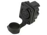 Conector XLR 5 pini IP65 unghiular AMPHENOL AXS5FP2H 7,5A 133V