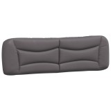 Cumpara ieftin Perna pentru tablie pat, Hvar, gri, 180 cm, piele artificiala