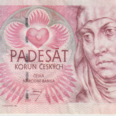 M1 - Bancnota foarte veche - Cehia - 50 coroane - 1997