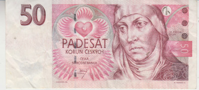 M1 - Bancnota foarte veche - Cehia - 50 coroane - 1997 foto