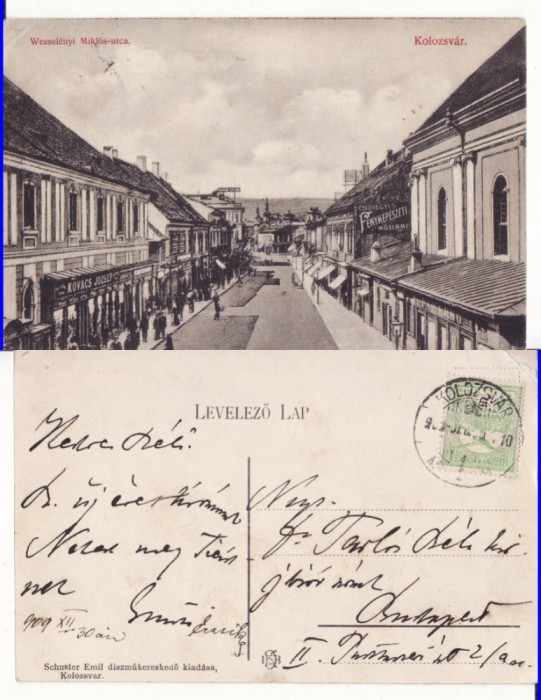 Cluj - 1909- animata, rara