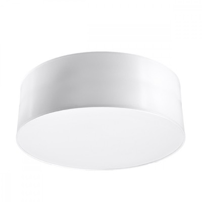 Lustră De Tavan Arena Alb Pvc 1 Bec Rotund Minimalist De Interior foto