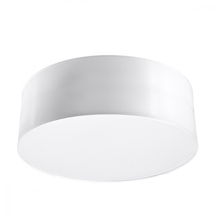 Lustră De Tavan Arena Alb Pvc 1 Bec Rotund Minimalist De Interior