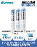 Cumpara ieftin Folie bariera de vapori cu banda adeziva Gunnefol TOP 190