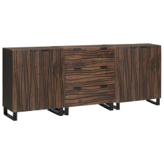 vidaXL Set de mobilier pentru baie cu raft 3 pcs Maro 180 x 33 x 75 cm