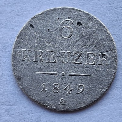 Austria 6 kreuzer 1649 A / Viena argint Joseph l foto