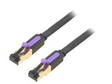 Patch Cord Cat 7 Negru 1,5m Ecranat, Vention
