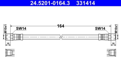 ATE 24.5201-0164.3 Furtun frana foto