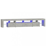 Cumpara ieftin Comoda TV cu lumini LED, gri beton, 230x36,5x40cm