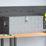 vidaXL Cutie din aluminiu, 76,5 x 26,5 x 33 cm, argintiu 142938
