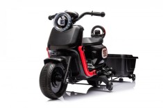 Scuter electric pentru copii, cu remorca si telecomanda Kinderauto BJBTK3 70W, negru foto