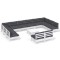 Set mobilier de gradina cu perne, 13 piese, alb, lemn masiv pin