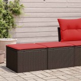 vidaXL Set canapele de grădină, 2 piese, cu perne, maro poliratan maro 3328687