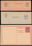 1919 Romania, 3 Carti postale Ocupatia Romana in Pocutia, supratipar CMT 40h