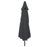 Umbrela Gradina Antracit Rotativa 360&deg; VidaXL &Oslash;395cm, Impermeabila, Protectie UV, Poliester, 4 Persoane
