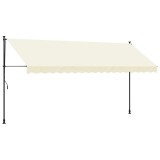 Cumpara ieftin Copertina retractabila, crem, 400x150 cm, tesatura si otel