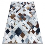 Covor PATCHWORK 21720 bej / maro - Piele de vaca, Diamante, 160x230 cm