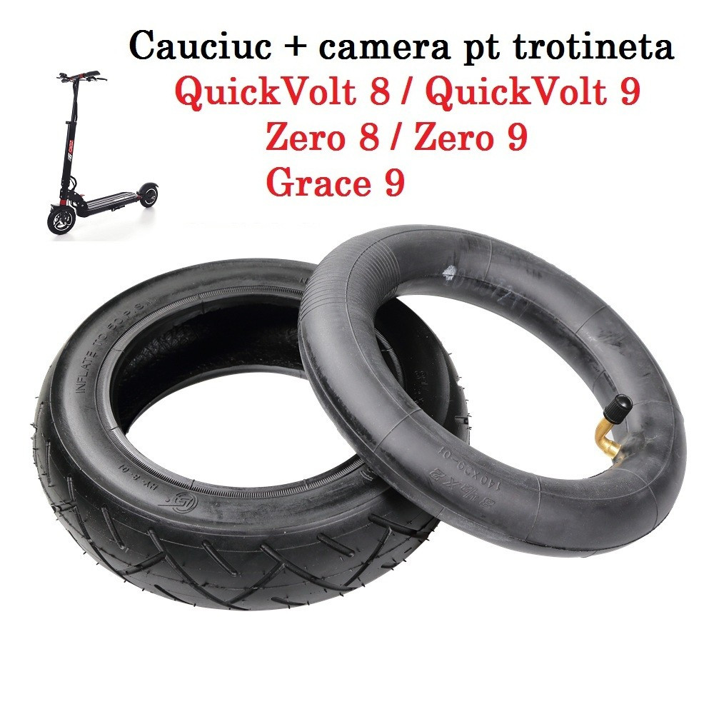 Pachet cauciuc + camera 8.5 inch pt trotineta electrica Zero 8 9 QuickVolt  8 9 | Okazii.ro