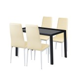 Leziter Nicole 4+1 &eacute;tkező garnit&uacute;ra b&eacute;zs Mobalis Homvera