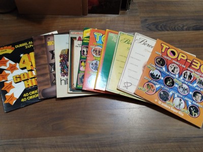 PACK 10 Discuri vinil LP Compilatii DUBLE ; SELECTII MUZICA 2XLP = Pop; rock = (VG si VG+ ) foto