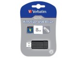 Stick Memorie Verbatim Store &#039;n&#039; Go PinStripe 8GB, USB 2.0, black