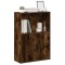 Gossi biblioteca, stejar fumuriu, 60x24x85 cm, lemn prelucrat