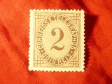 Timbru Portugalia 1884 Cifra 2 reis negru ,stampilat