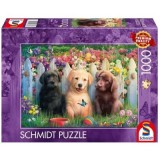 Puzzle 1000 piese, Căței drăguți, Schimdt