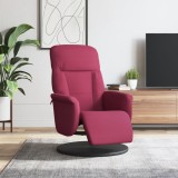 VidaXL Scaun de relaxare cu taburet, roșu vin, catifea