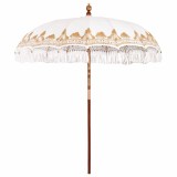 vidaXL Umbrelă de soare Manual Crem 210-220 cm