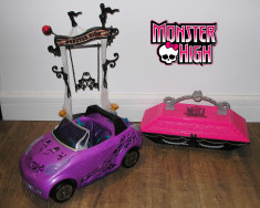 Lot 3 accesorii mari Monster High (masina, hinta, sicriu) foto