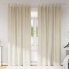 VidaXL Perdele cu perdele 2 pcs Crem 140 x 225 cm Catifea 4107190