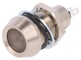 Lampă LED Galbenă 12VDC &Oslash;12,7mm IP67 Alamă