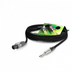 Cablu audio speakon la jack mono 6.35mm 5m Negru, NEUTRIK ME21-225-0500-SW